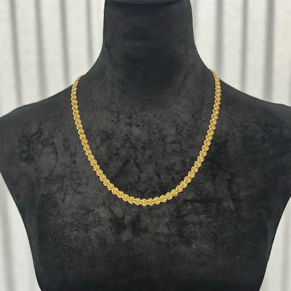 Trifari Vintage Gold-Tone Rope Style Chain Necklace 24
